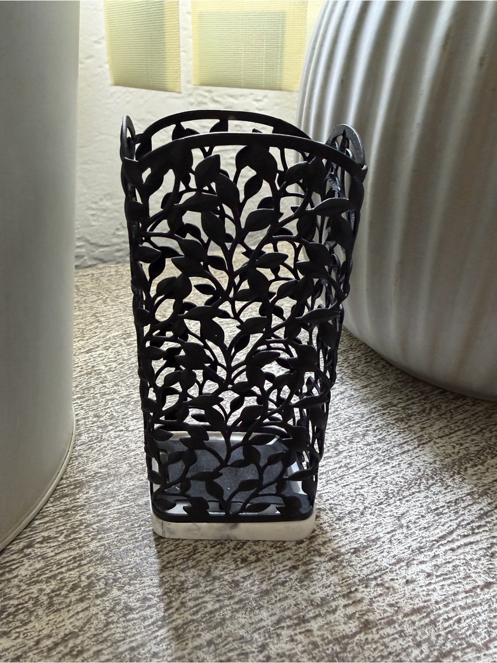 Bath & Body Works Black Leaf Filigree Metal GEL Soap Holder